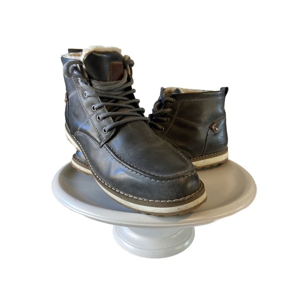 GLOBALWIN Mens Classic Lace Up Winter Water Resistant Chukka Boots Gray Size 12 main image 12